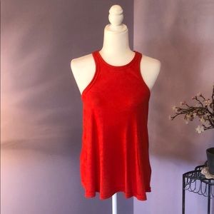 Free people orange flowy tank